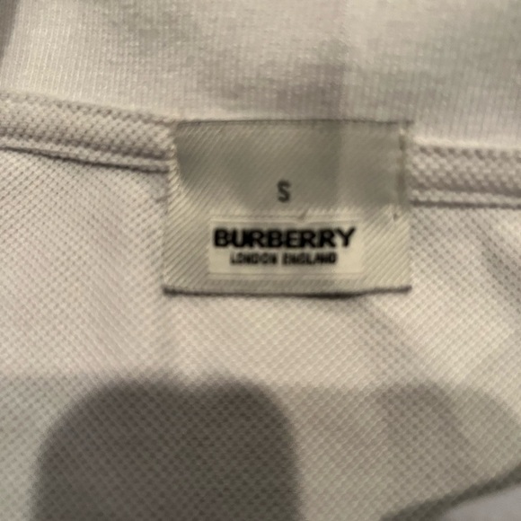 Burberry White Polo Shirt size small luxury - Picture 3 of 4